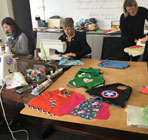 Ladies making sweaters